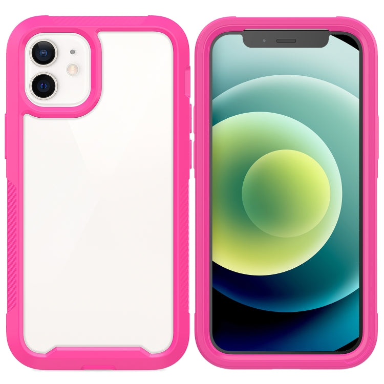 For iPhone 12 mini PC+TPU Color Transparent Shockproof Phone Protective Case