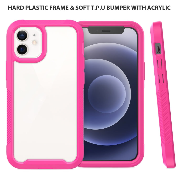For iPhone 12 mini PC+TPU Color Transparent Shockproof Phone Protective Case