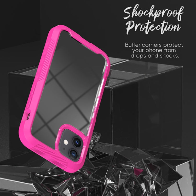 For iPhone 12 mini PC+TPU Color Transparent Shockproof Phone Protective Case
