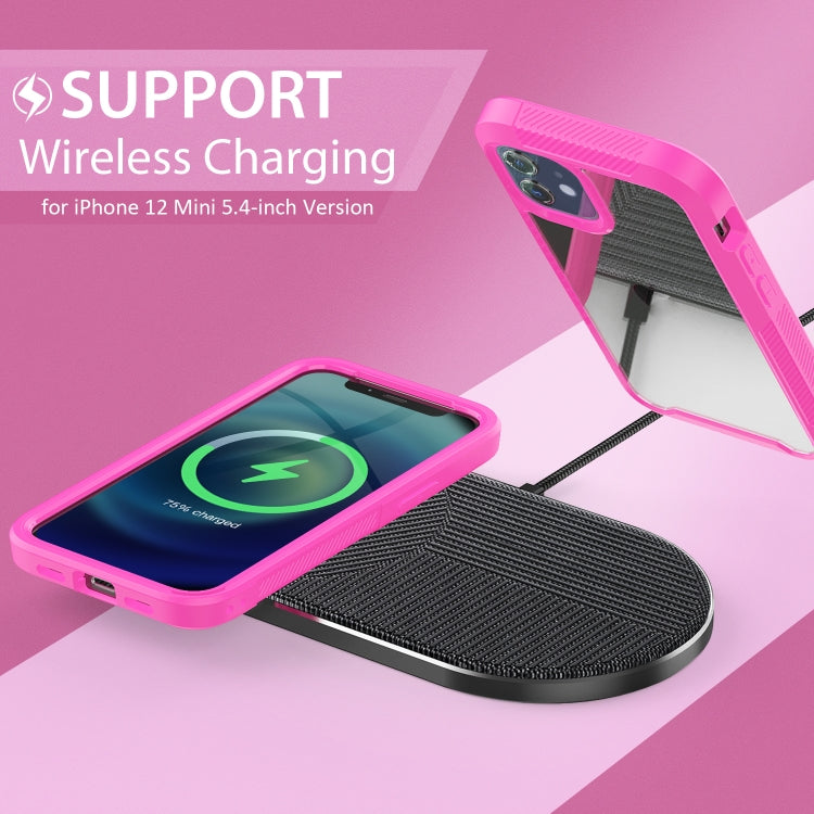 For iPhone 12 mini PC+TPU Color Transparent Shockproof Phone Protective Case