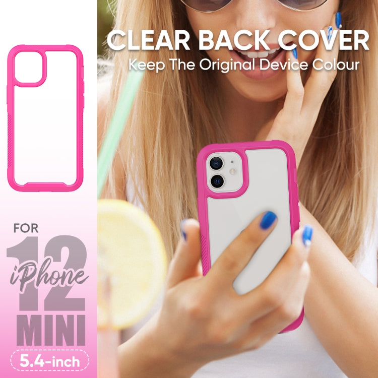 For iPhone 12 mini PC+TPU Color Transparent Shockproof Phone Protective Case