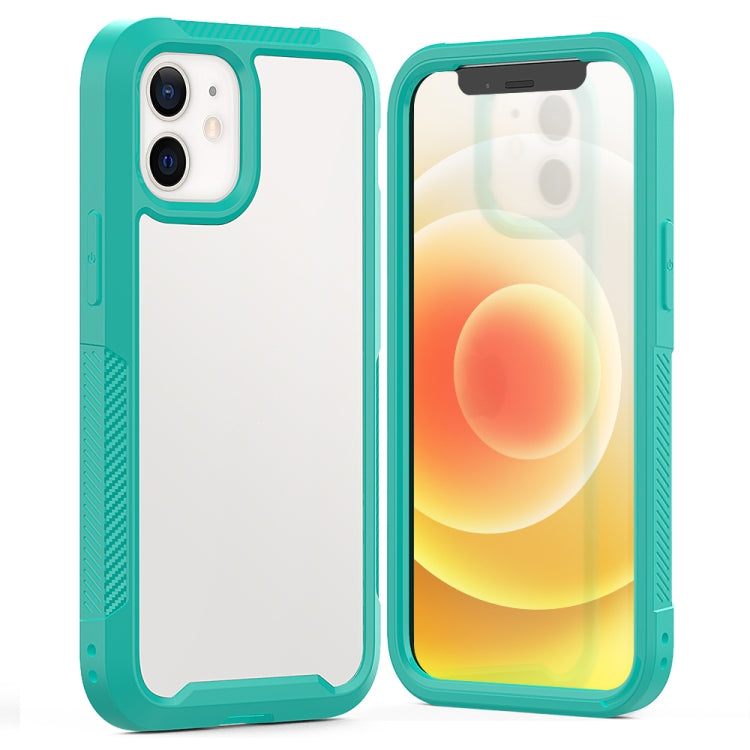 For iPhone 12 mini PC+TPU Color Transparent Shockproof Phone Protective Case