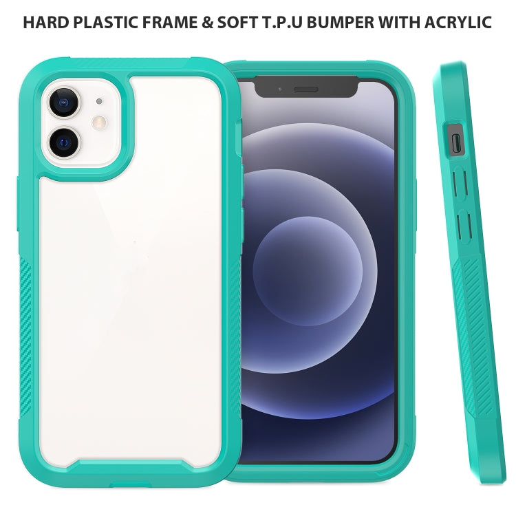 For iPhone 12 mini PC+TPU Color Transparent Shockproof Phone Protective Case