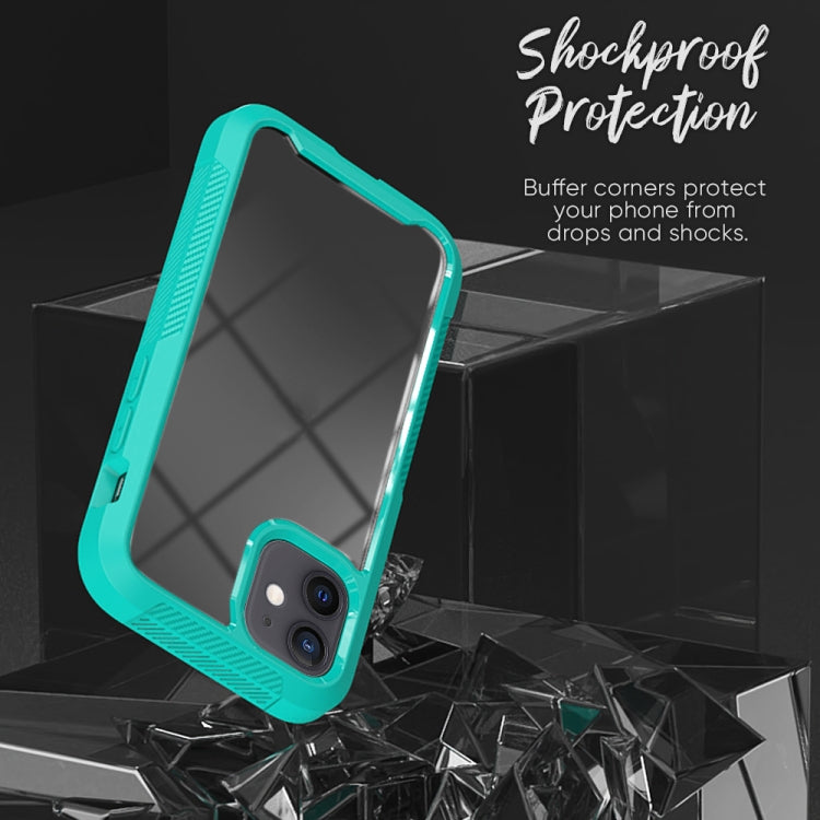 For iPhone 12 mini PC+TPU Color Transparent Shockproof Phone Protective Case