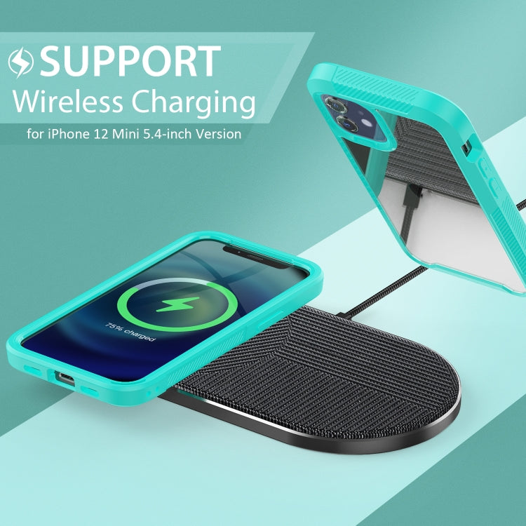 For iPhone 12 mini PC+TPU Color Transparent Shockproof Phone Protective Case