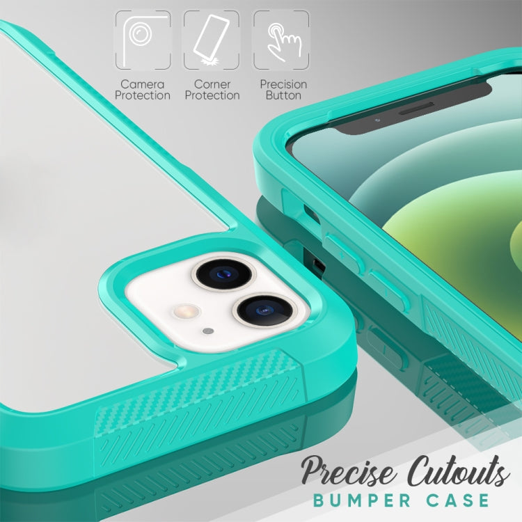 For iPhone 12 mini PC+TPU Color Transparent Shockproof Phone Protective Case