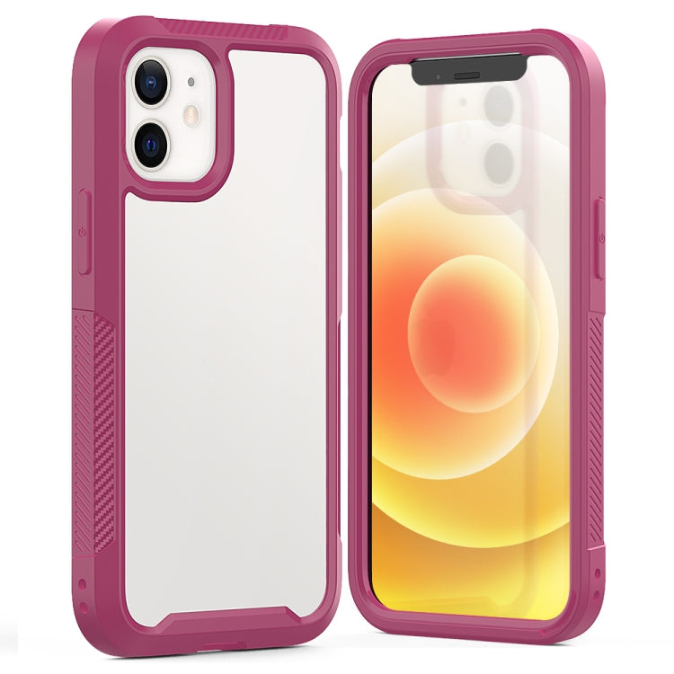 For iPhone 12 mini PC+TPU Color Transparent Shockproof Phone Protective Case