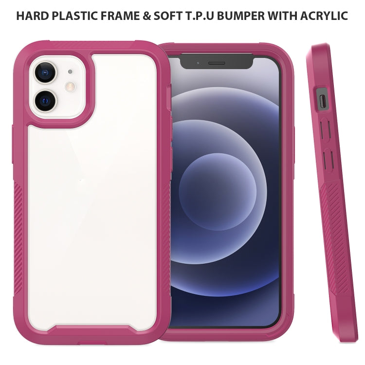 For iPhone 12 mini PC+TPU Color Transparent Shockproof Phone Protective Case