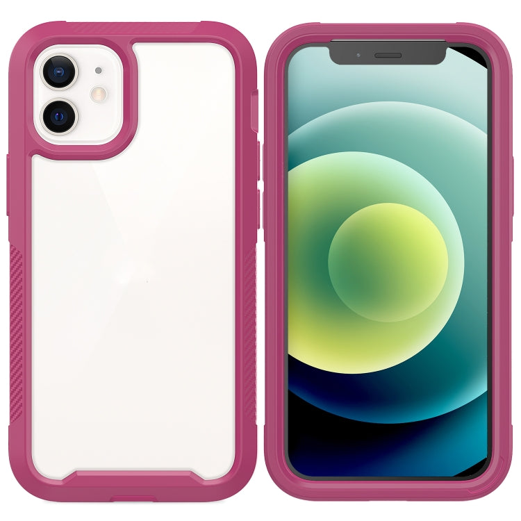 For iPhone 12 mini PC+TPU Color Transparent Shockproof Phone Protective Case