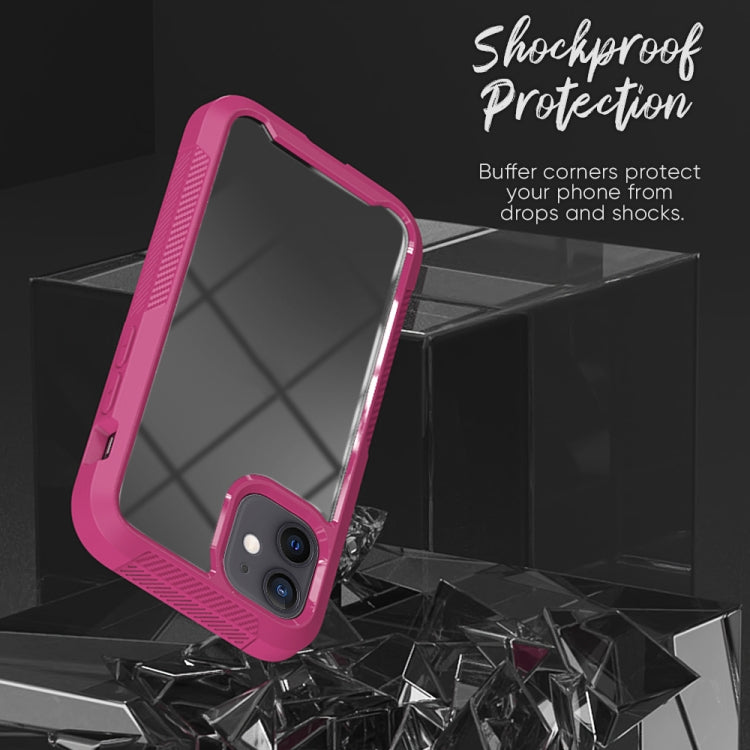 For iPhone 12 mini PC+TPU Color Transparent Shockproof Phone Protective Case
