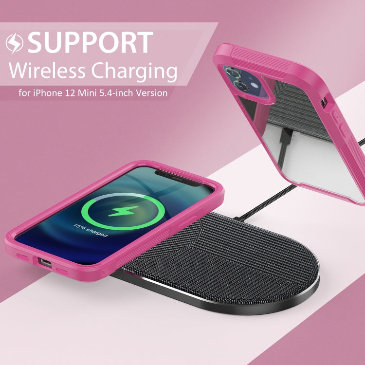 For iPhone 12 mini PC+TPU Color Transparent Shockproof Phone Protective Case