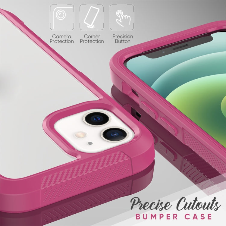 For iPhone 12 mini PC+TPU Color Transparent Shockproof Phone Protective Case