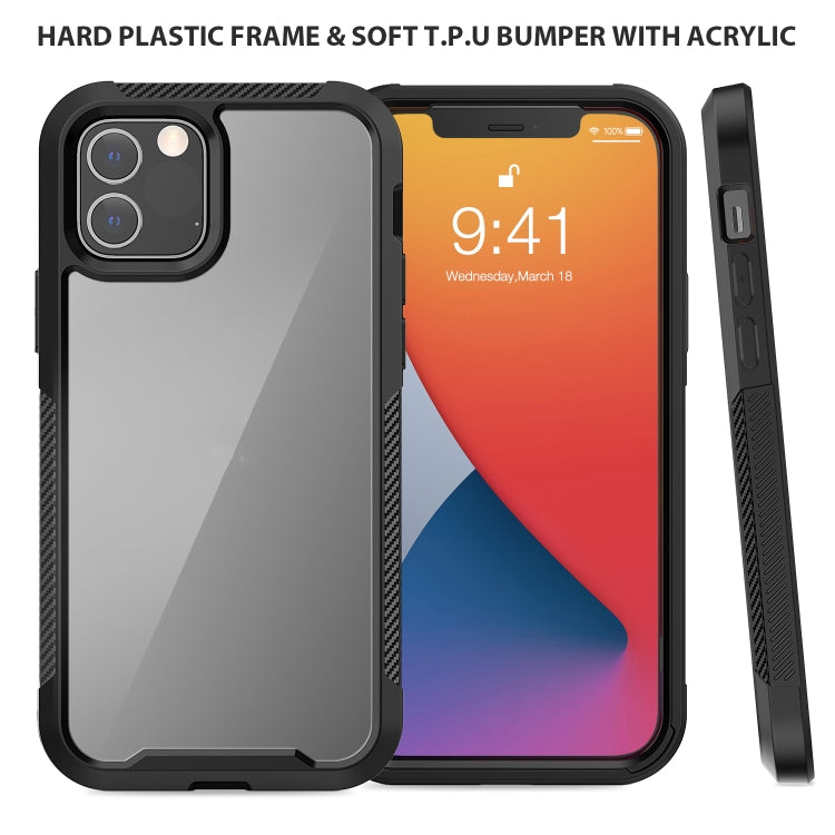 For iPhone 12 / 12 Pro PC+TPU Color Transparent Shockproof Phone Protective Case