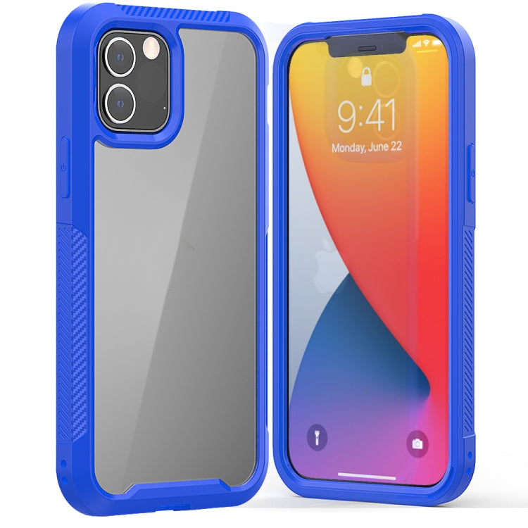 For iPhone 12 / 12 Pro PC+TPU Color Transparent Shockproof Phone Protective Case