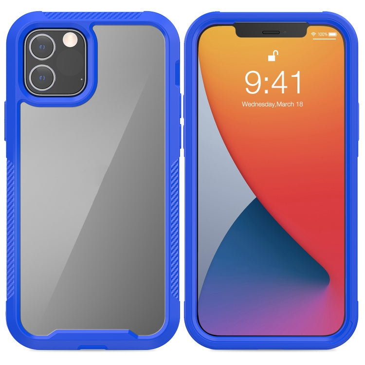For iPhone 12 / 12 Pro PC+TPU Color Transparent Shockproof Phone Protective Case
