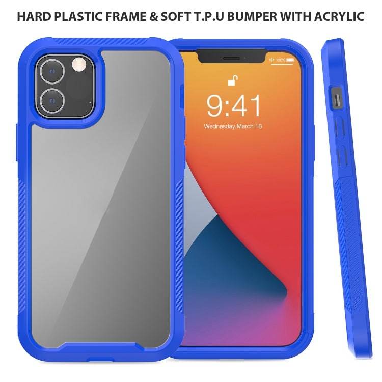 For iPhone 12 / 12 Pro PC+TPU Color Transparent Shockproof Phone Protective Case