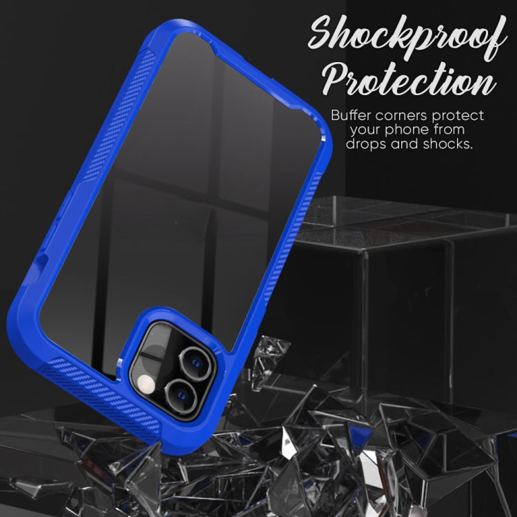 For iPhone 12 / 12 Pro PC+TPU Color Transparent Shockproof Phone Protective Case