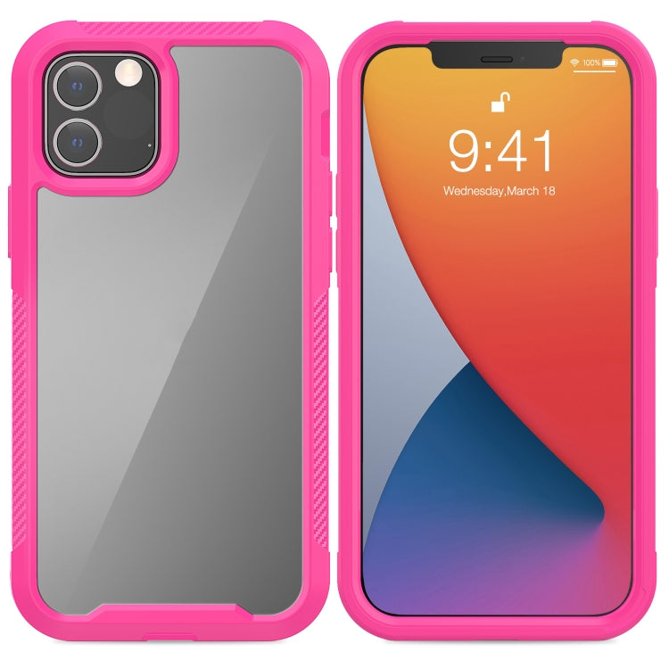 For iPhone 12 / 12 Pro PC+TPU Color Transparent Shockproof Phone Protective Case