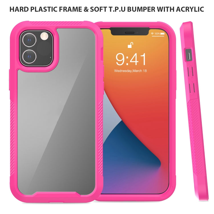For iPhone 12 / 12 Pro PC+TPU Color Transparent Shockproof Phone Protective Case