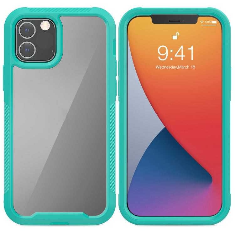 For iPhone 12 / 12 Pro PC+TPU Color Transparent Shockproof Phone Protective Case