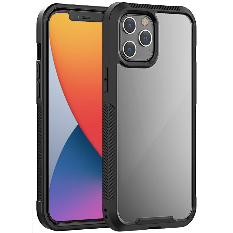 For iPhone 12 Pro Max PC+TPU Color Transparent Shockproof Phone Protective Case