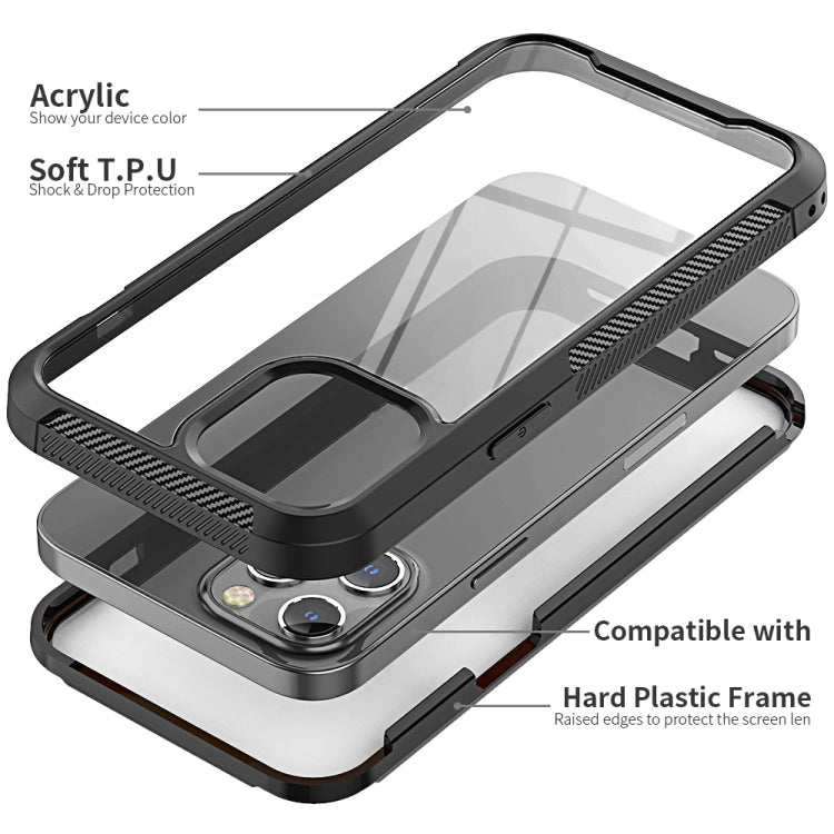 For iPhone 12 Pro Max PC+TPU Color Transparent Shockproof Phone Protective Case