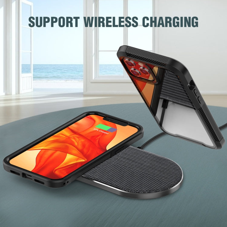 For iPhone 12 Pro Max PC+TPU Color Transparent Shockproof Phone Protective Case