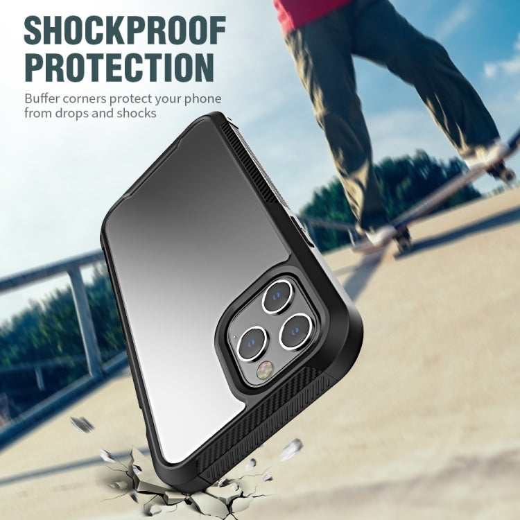 For iPhone 12 Pro Max PC+TPU Color Transparent Shockproof Phone Protective Case