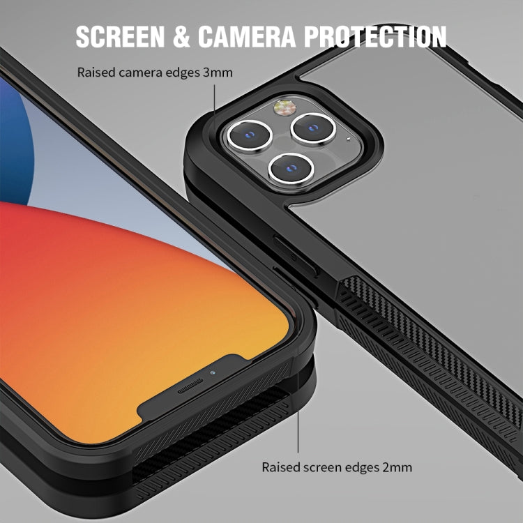 For iPhone 12 Pro Max PC+TPU Color Transparent Shockproof Phone Protective Case