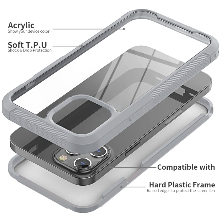 For iPhone 12 Pro Max PC+TPU Color Transparent Shockproof Phone Protective Case