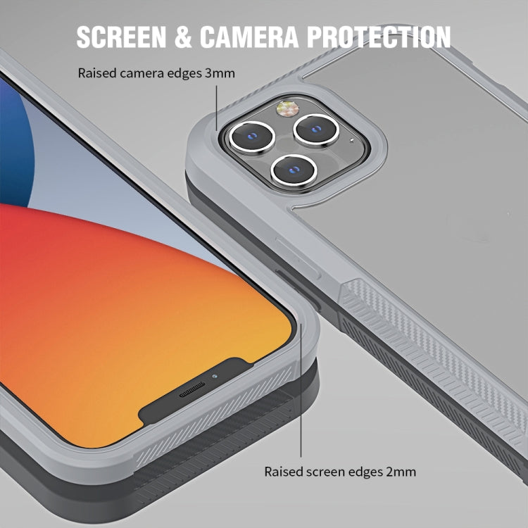 For iPhone 12 Pro Max PC+TPU Color Transparent Shockproof Phone Protective Case