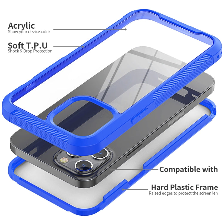 For iPhone 12 Pro Max PC+TPU Color Transparent Shockproof Phone Protective Case