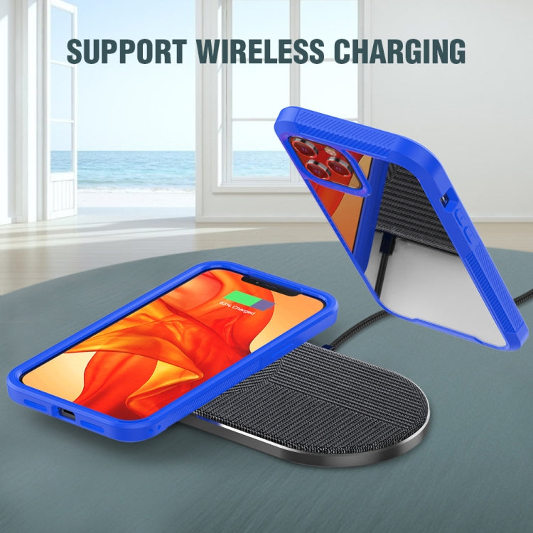 For iPhone 12 Pro Max PC+TPU Color Transparent Shockproof Phone Protective Case
