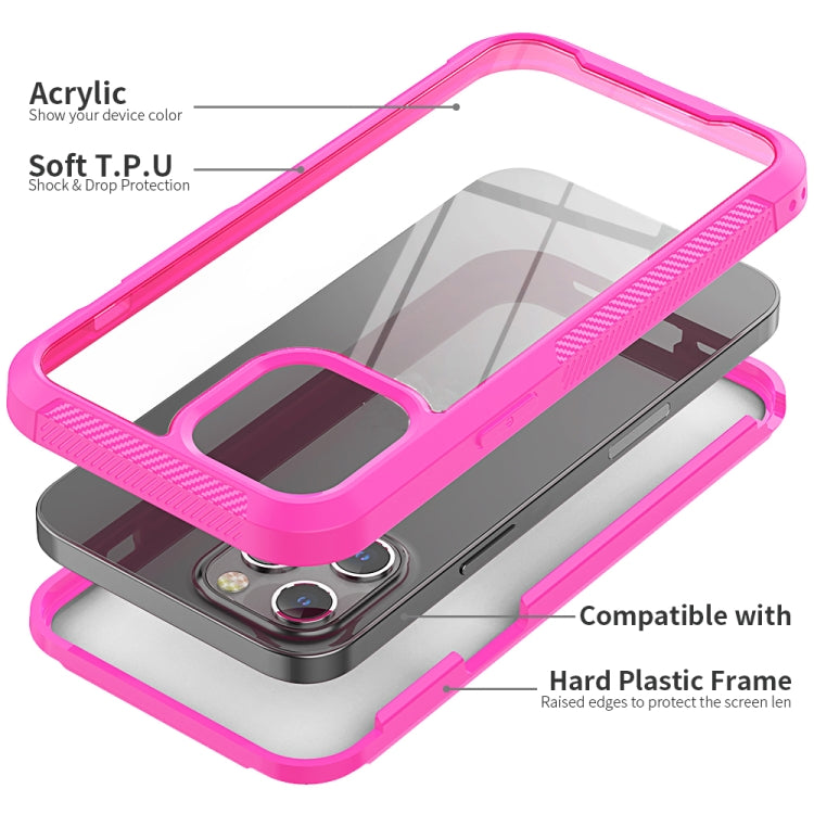 For iPhone 12 Pro Max PC+TPU Color Transparent Shockproof Phone Protective Case