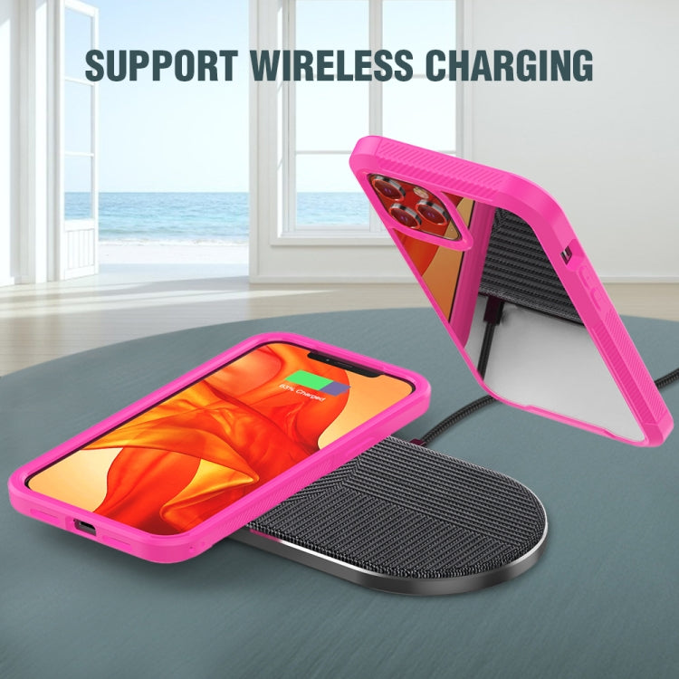 For iPhone 12 Pro Max PC+TPU Color Transparent Shockproof Phone Protective Case