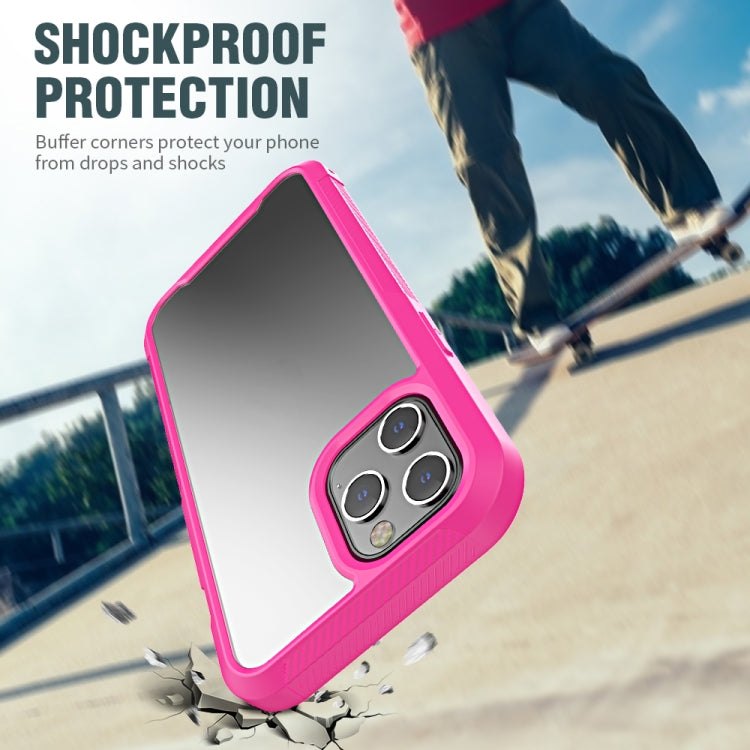 For iPhone 12 Pro Max PC+TPU Color Transparent Shockproof Phone Protective Case