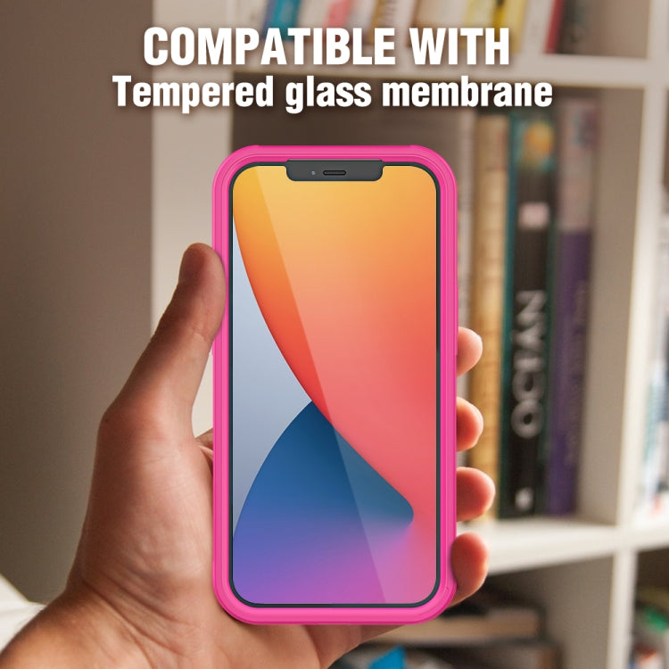 For iPhone 12 Pro Max PC+TPU Color Transparent Shockproof Phone Protective Case