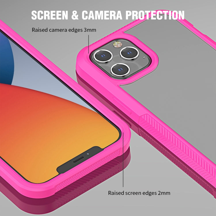 For iPhone 12 Pro Max PC+TPU Color Transparent Shockproof Phone Protective Case