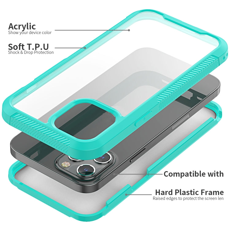 For iPhone 12 Pro Max PC+TPU Color Transparent Shockproof Phone Protective Case