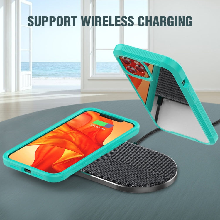 For iPhone 12 Pro Max PC+TPU Color Transparent Shockproof Phone Protective Case