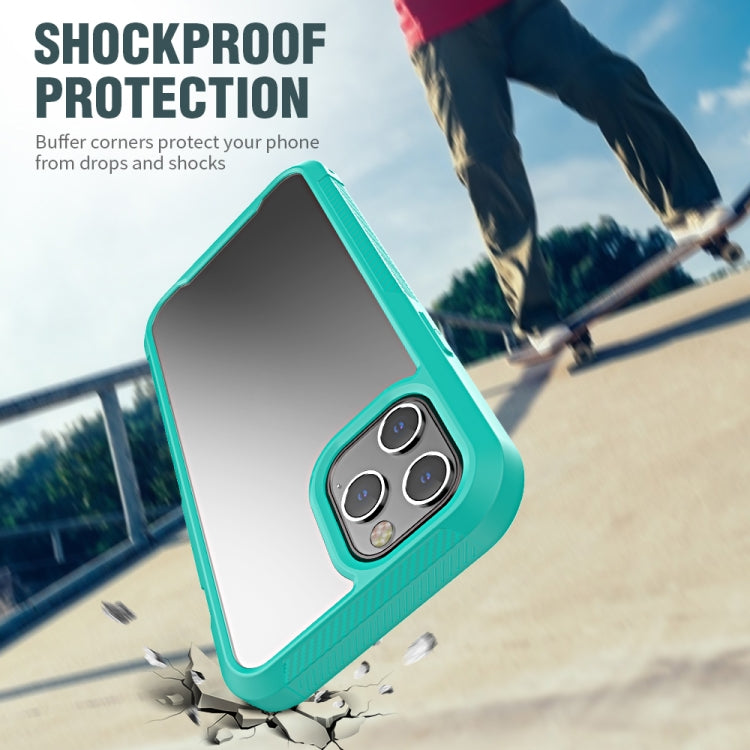 For iPhone 12 Pro Max PC+TPU Color Transparent Shockproof Phone Protective Case