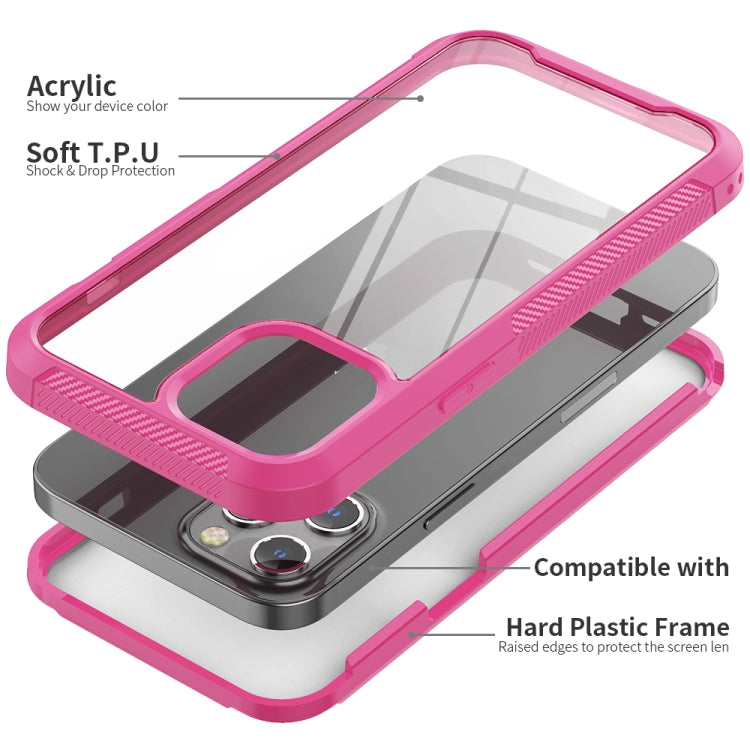 For iPhone 12 Pro Max PC+TPU Color Transparent Shockproof Phone Protective Case