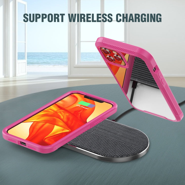 For iPhone 12 Pro Max PC+TPU Color Transparent Shockproof Phone Protective Case
