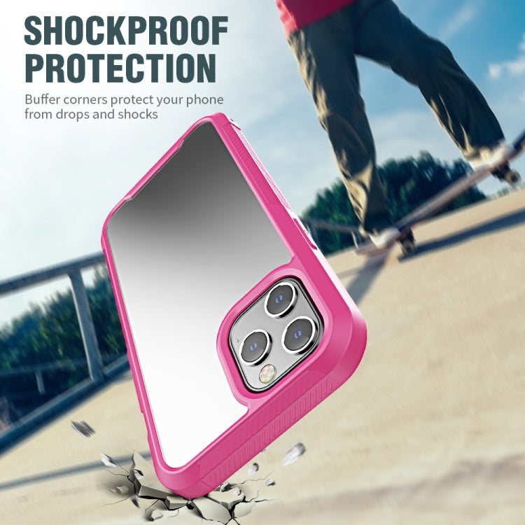 For iPhone 12 Pro Max PC+TPU Color Transparent Shockproof Phone Protective Case