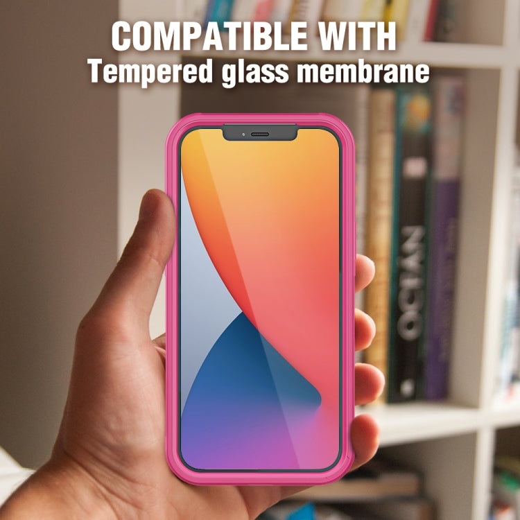For iPhone 12 Pro Max PC+TPU Color Transparent Shockproof Phone Protective Case