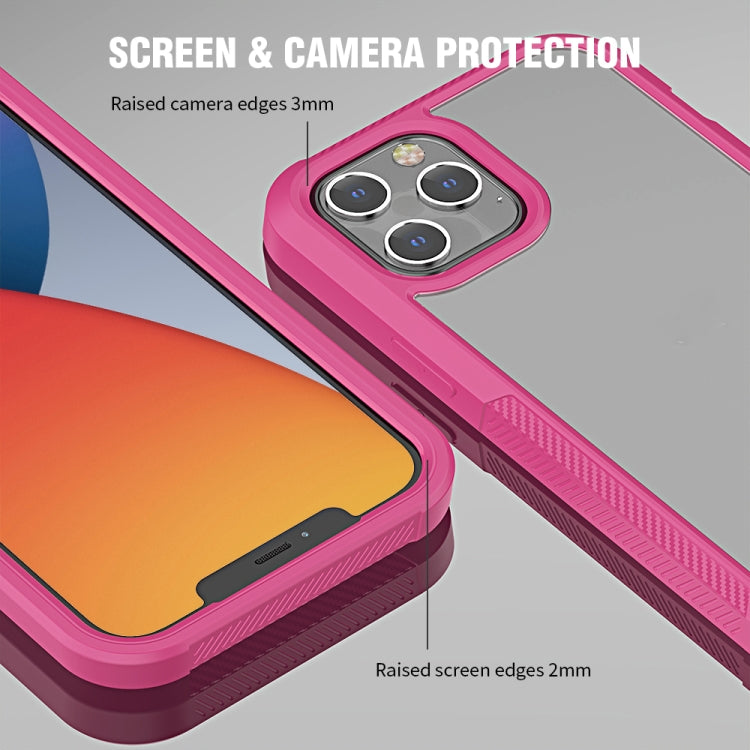 For iPhone 12 Pro Max PC+TPU Color Transparent Shockproof Phone Protective Case