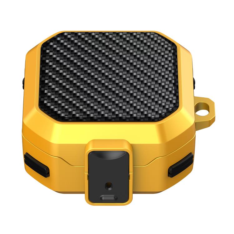 For Samsung Galaxy Buds4 / Buds4 Pro Carbon Fiber Texture Anti-fall Earphones Case with Switch