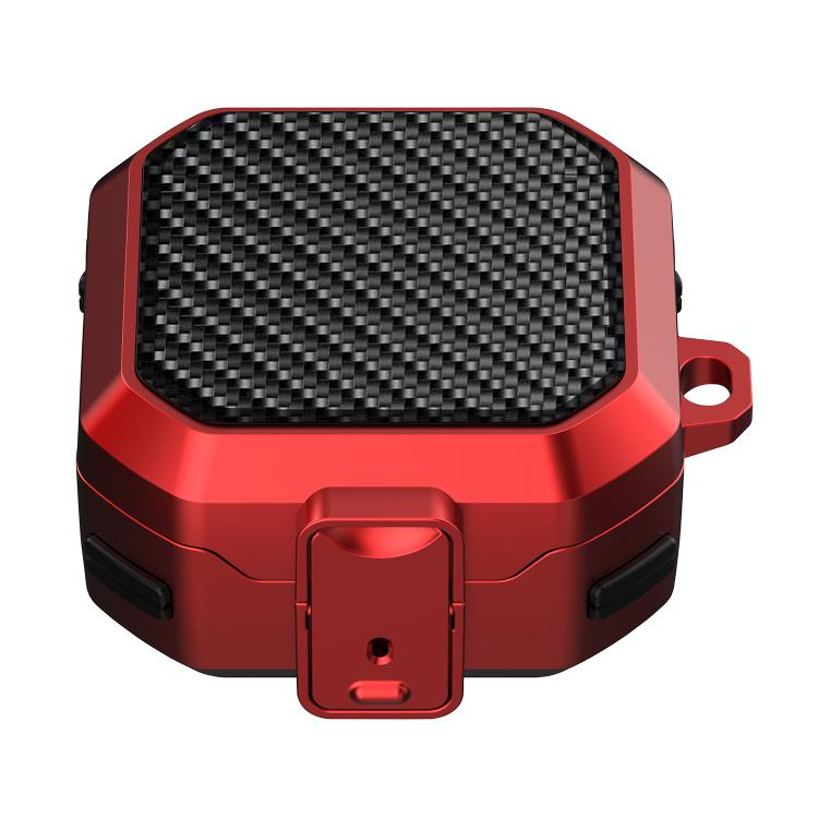 For Samsung Galaxy Buds4 / Buds4 Pro Carbon Fiber Texture Anti-fall Earphones Case with Switch