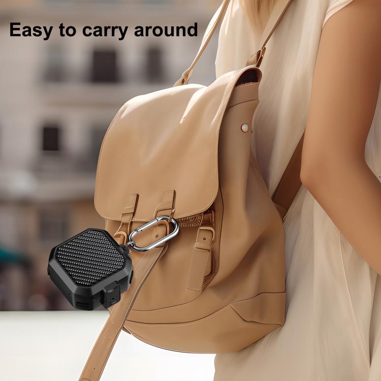 For Samsung Galaxy Buds4 / Buds4 Pro Carbon Fiber Texture Anti-fall Earphones Case with Switch