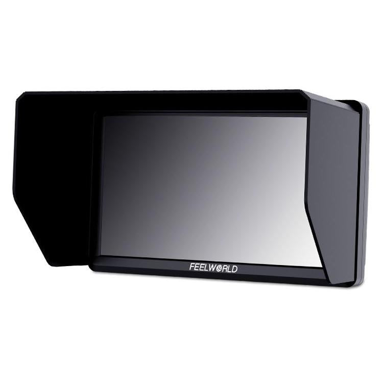 FEELWORLD S55E 5.5 Inch DSLR Camera Field Video Monitor FHD IPS Support 4K HDMI Input Output Tilt Arm Power Output - Black